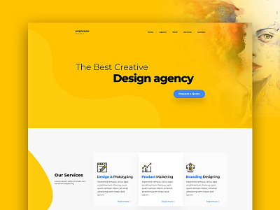 Digital Design Creative Agency Template career creative designer job landing page mobileapp seeker uiux