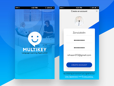 Multikey Mobile Application creative design designer illustration interface mobileapp typography ui uiux