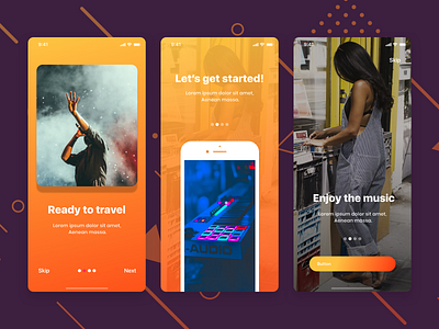 Onboarding Music App creative design designer interface landingpage mobileapp onboarding onboarding flow onboarding screen onboarding ui