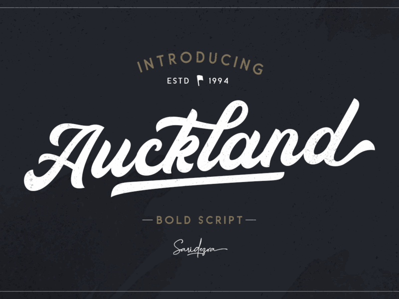 Auckland – Bold Script logo fonts typography