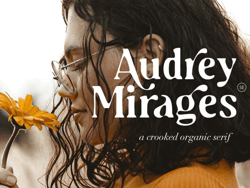 Audrey Mirages – Organic Serif hand lettering typography