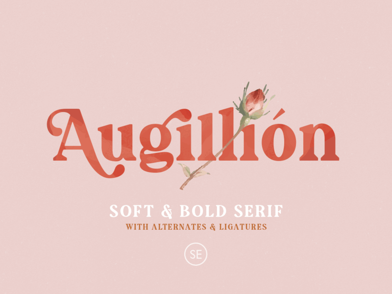 Augillion – Soft Bold Serif retro typography