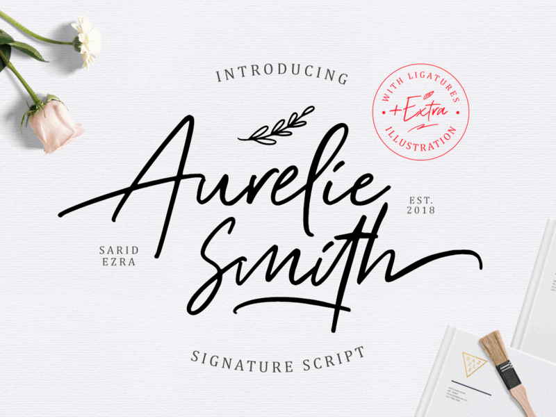 Aurelie Smith – Signature (+EXTRA) custom typography