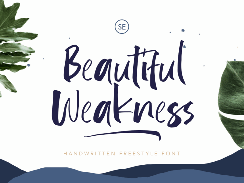 Beautiful Weakness – Handwritten Font handwritten typography