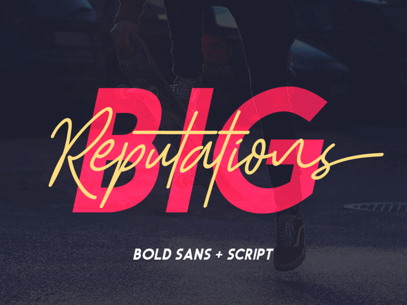 Big Reputation – Font Duo bold fonts typography