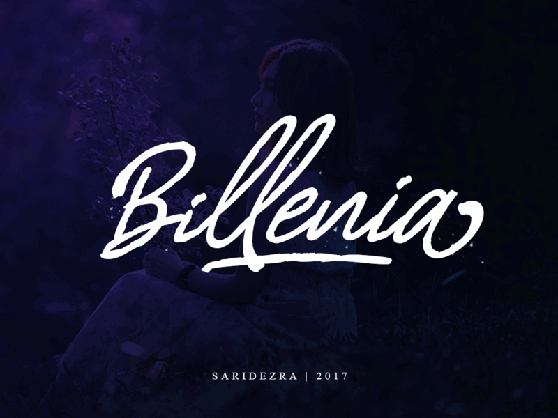 Billenia – Script Font colorful fonts typography