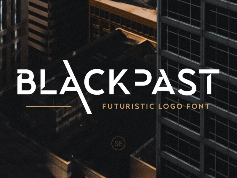 Blackpast – Futuristic Logo Font custom fonts logo fonts typography