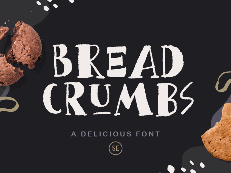 Bread Crumbs – Delicious Font colorful fonts custom fonts illustration pancakes typography