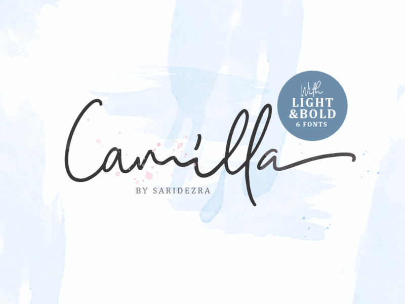 Camilla – Signature Script (6 Fonts) fashion logo fonts typography