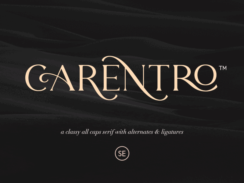 Carentro – Classy Serif branding custom fonts masculine typography
