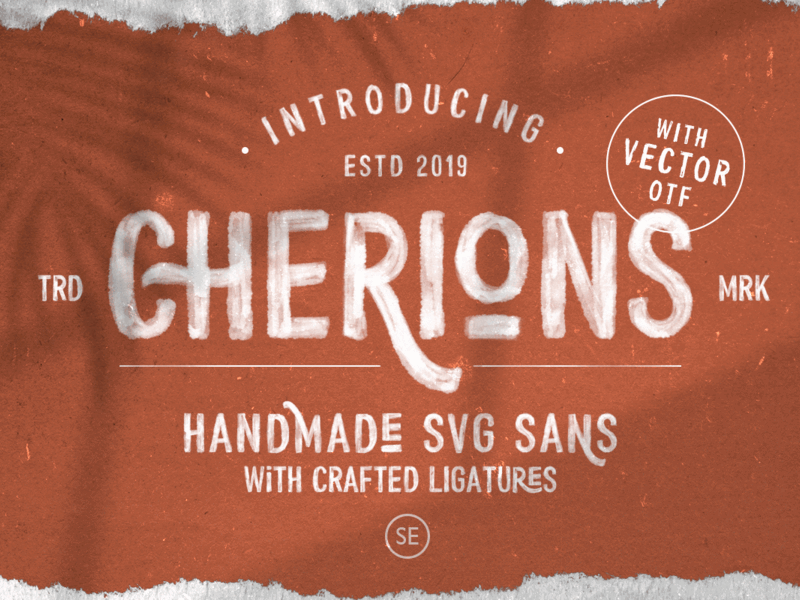 Cherions – SVG Sans (30% OFF) branding custom fonts design handmade font illustration logo logo fonts typography