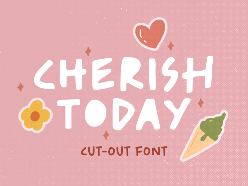 Cherish Today – Cutout Font branding cutout design logo typography