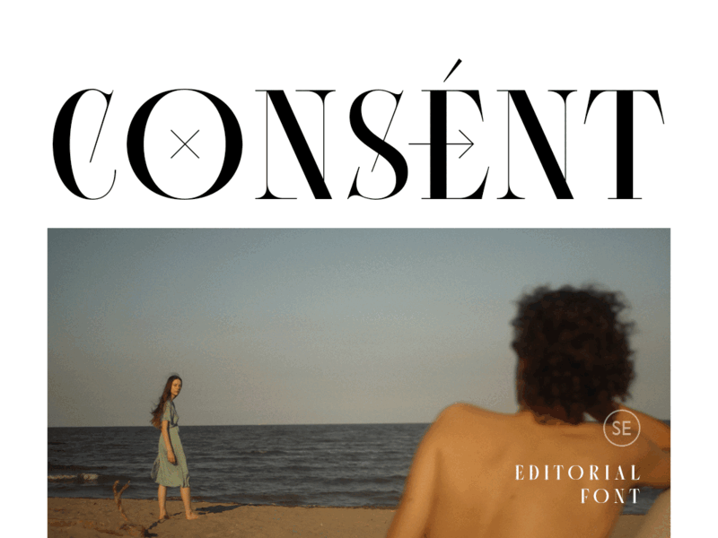 Consent – Editorial Serif Font masculine typography