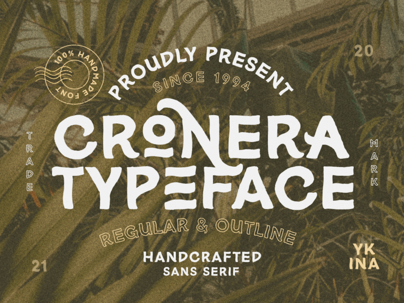 Cronera – Handcrafted Typeface logotype typography