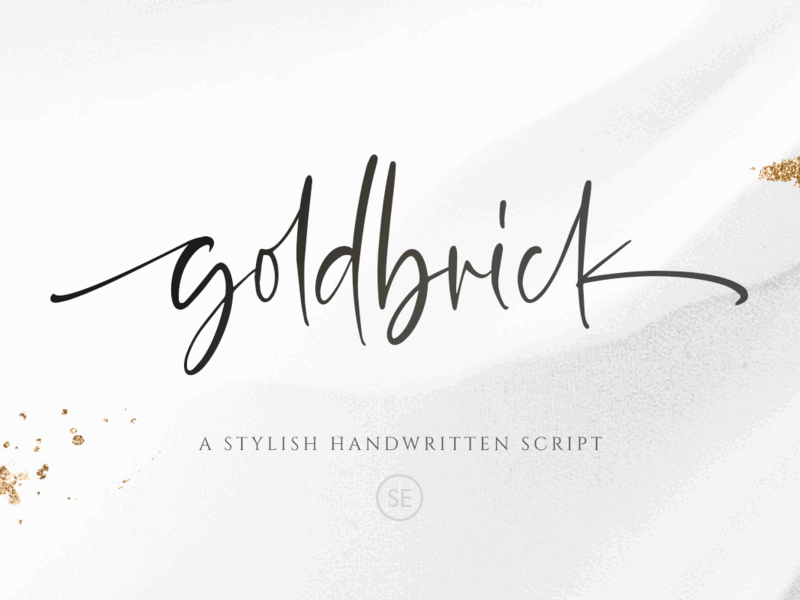Goldbrick – Modern Stylish Script logo fonts typography