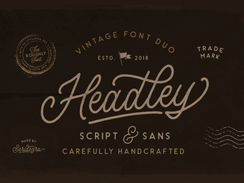 Headley – Vintage Font Duo (30% OFF) by Sarid Ezra on Dribbble