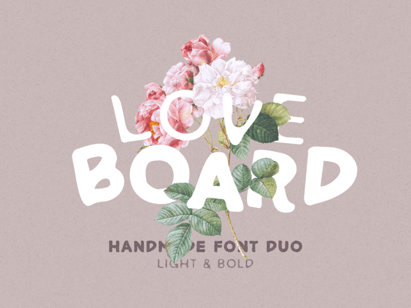 Love Board – Handmade Font typography valentine