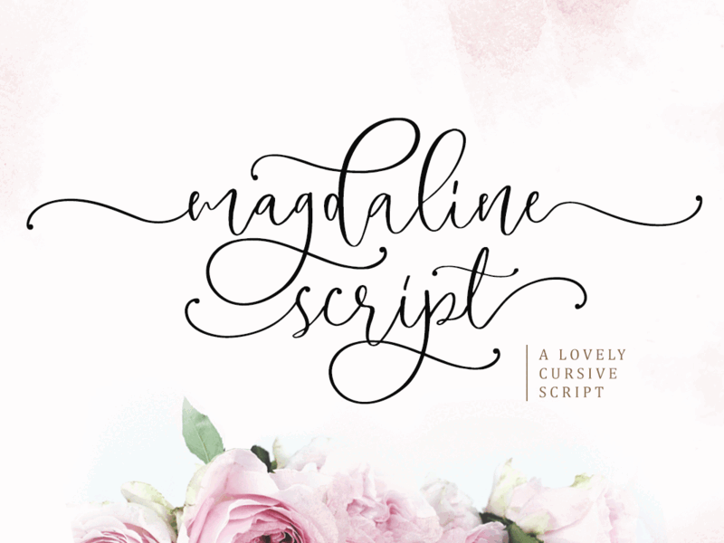 Magdaline – Lovely Script cursive typography