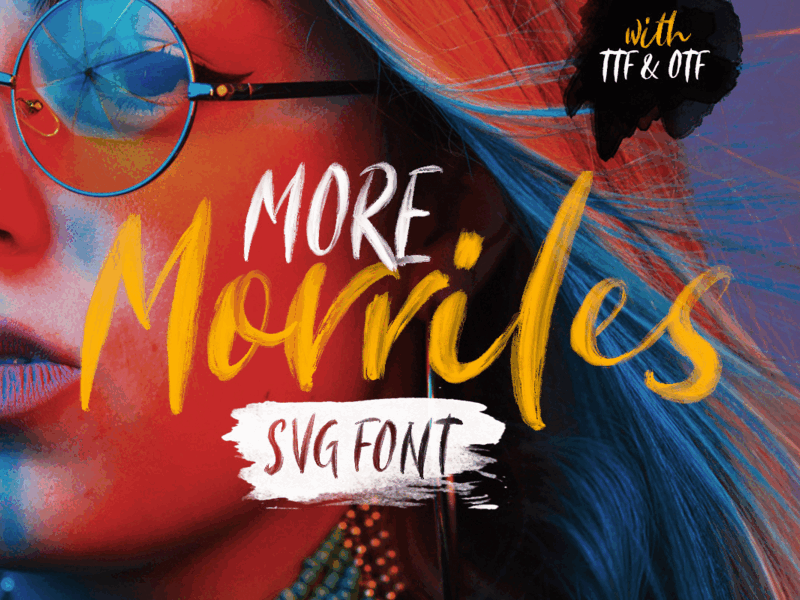 Morriles – SVG Font cursive typography