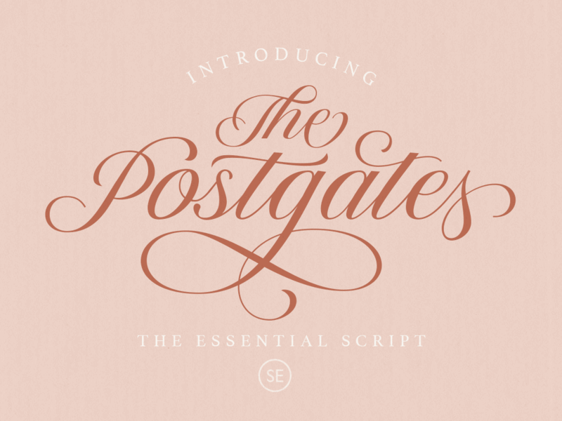 The Postgates – An Essential Script custom fonts typography