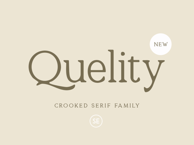 Quelity – Crooked Serif Font classy typography