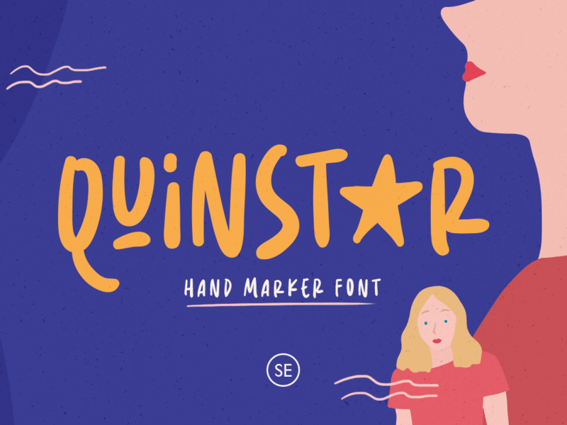 Quinstar – Hand Marker Font quotes typography