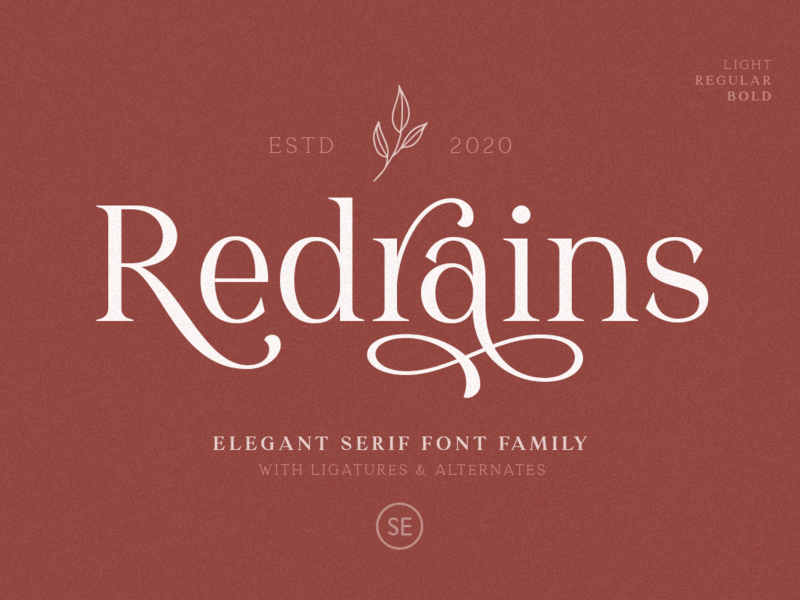 Redrains – Modern Serif Family masculine typography