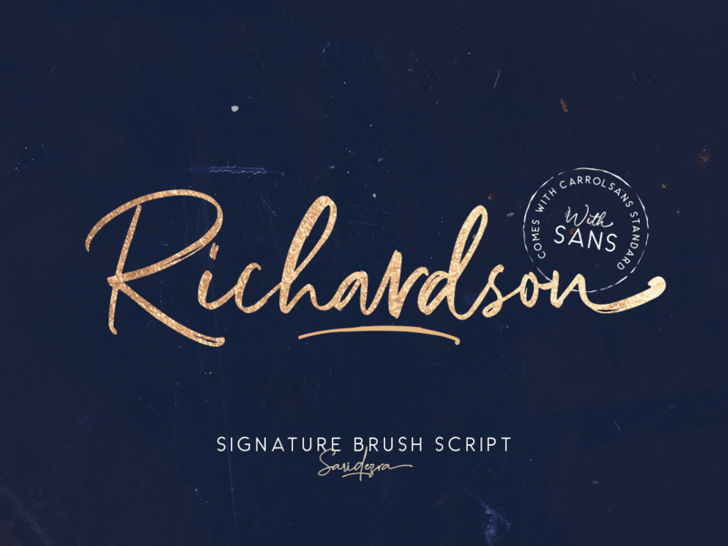 Richardson – Signature Brush dry brush typography