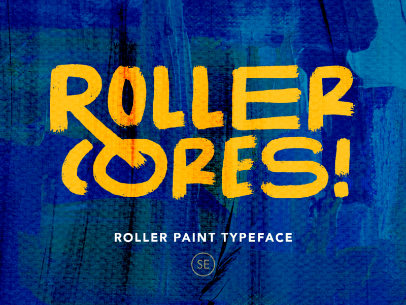 Roller Cores – Roller Paint Typeface abstract typography