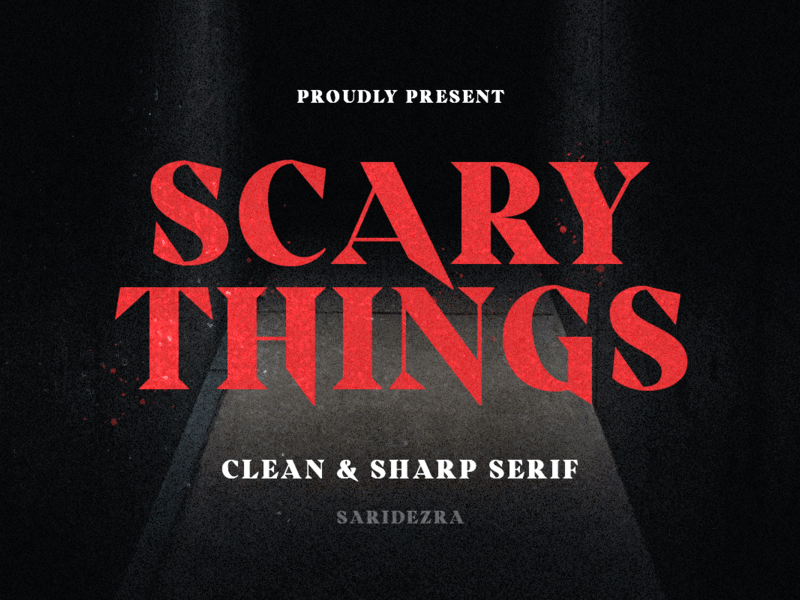 Scary Things – Sharp Serif dracula typography