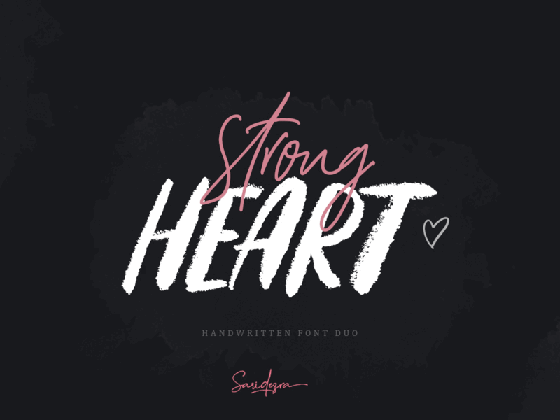 Strong Heart – Font Duo signature fonts typography
