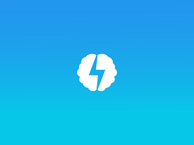 Brain + Bolt bolt brain branding design electric lightning logo