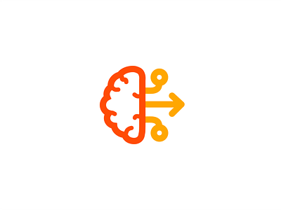Brain + Arrows arrow brain branding design logo nodes