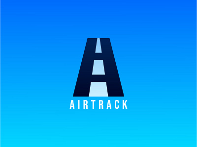 Flight track + Airline + Sky airfield airline blue branding logo markings road track