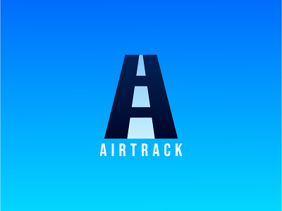 Flight track + Airline + Sky airfield airline blue branding logo markings road track