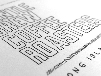 Gentle Brew coffee lost type pen typography
