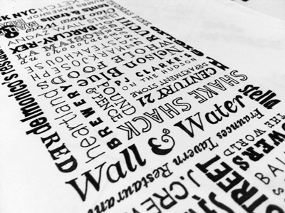 Shop/Dine Guide Cover Concept food sketch typography