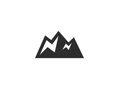 Crux Solutions Mountain branding design electrical graphic design icon illustration lighteningbolt logo logodesign power vector