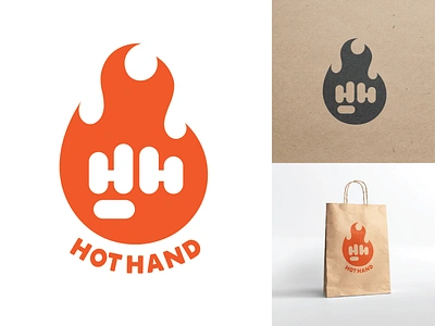 Hot Hand logo branding design fastfood fist flame graphic design hand hot hothand icon illustration logo logodesign restaurant typography vector