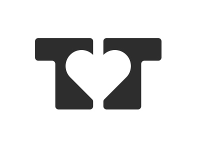 TT Heart Logo arms branding design graphic design heart icon illustration lettermark logo love typography