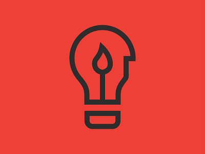 Idea Logo 2 branding flame graphic design head icon idea ideas logo match person start vector