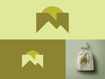 Nocturne Logo branding climb graphic design icon illustration landscape logo moon mountain mountains night outdoors weather