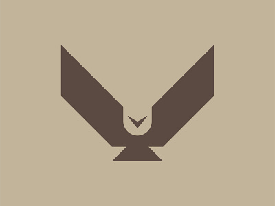 Flying Eagle Logo bird branding brown clean eagle flat flight fly graphic design icon illustration logo simple smart vector