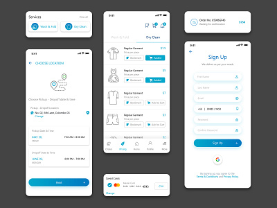 Laundry and Dry Cleaning Mobile App Design