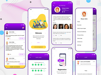 Interest Based Chat Application app design app ui app uiux chat app design chat app uiux dating app design interest based chat app mobile app design uiuxdesign