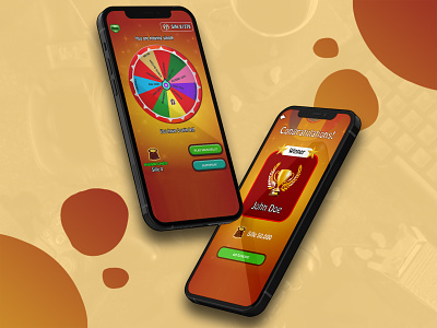Spinning Wheel Mobile App Design app uiux game game app design game app design uiux mobile app game spin wheel app