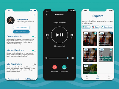 Music Streaming Application UI/UX Design app design app uiux mobile app uiux music app design music mobile app music streaming app design online music app