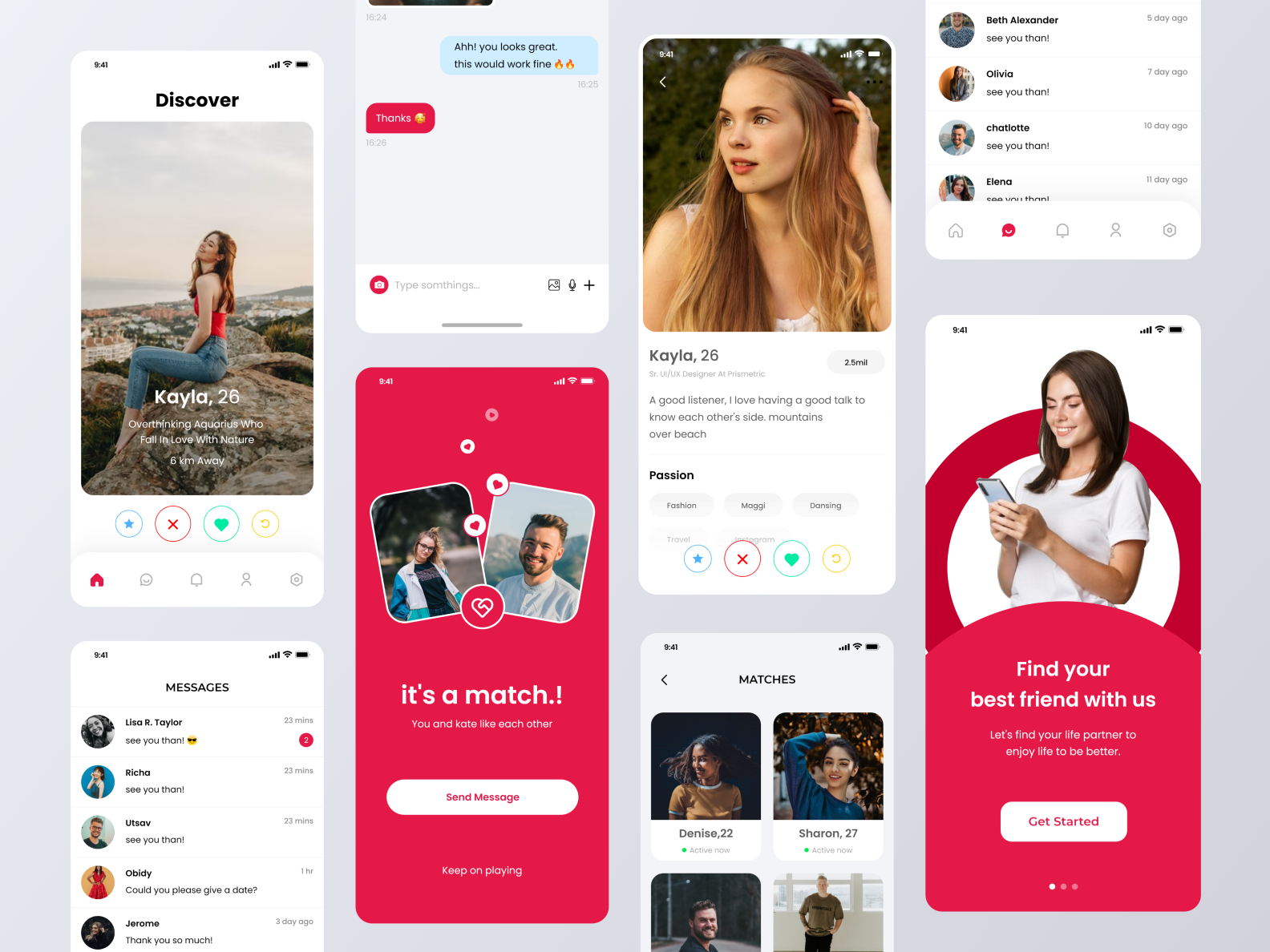 Best Dating App UI Design by Prismetric on Dribbble