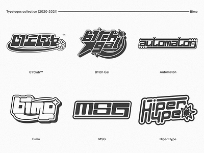 Typelogos collection (2020-2021) design logo type typo typography vector