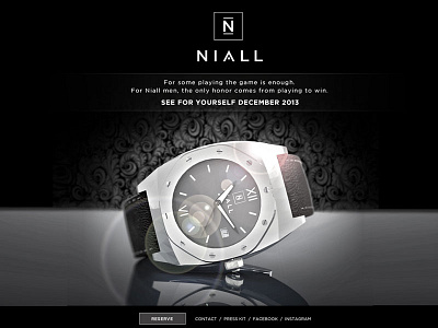 Niall | Luxury Timepieces 3d luxury rendering responsive watches website